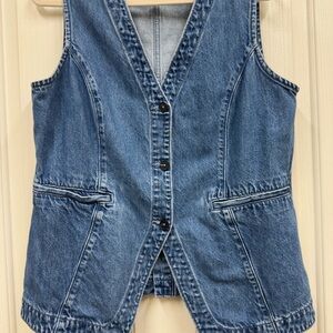 Gap longline denim vest size large
